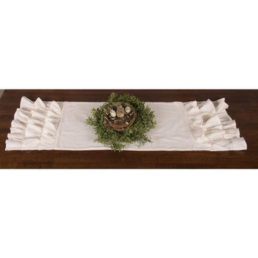 Meadowpark Table Runner Triple Ruffle Edge T4111000 - The Fox Decor
